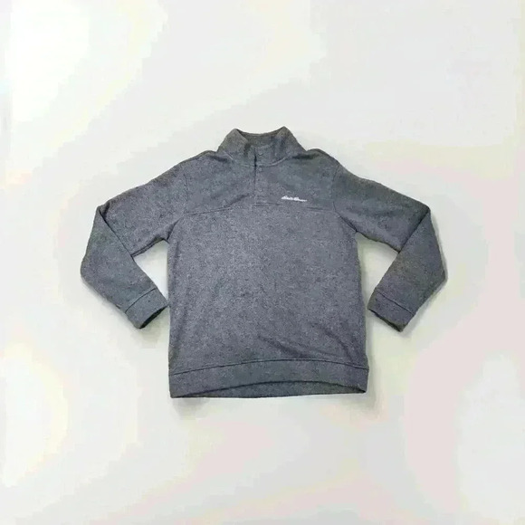 Eddie Bauer Snap Fleece Jacket Long Sleeve Blue Mens Size Large 4441 - Picture 1 of 6